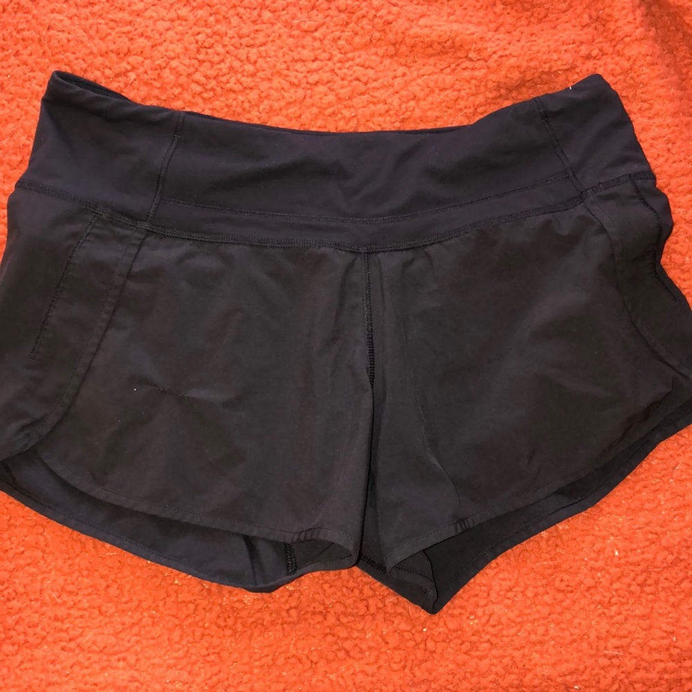 Black Lululemon running shorts